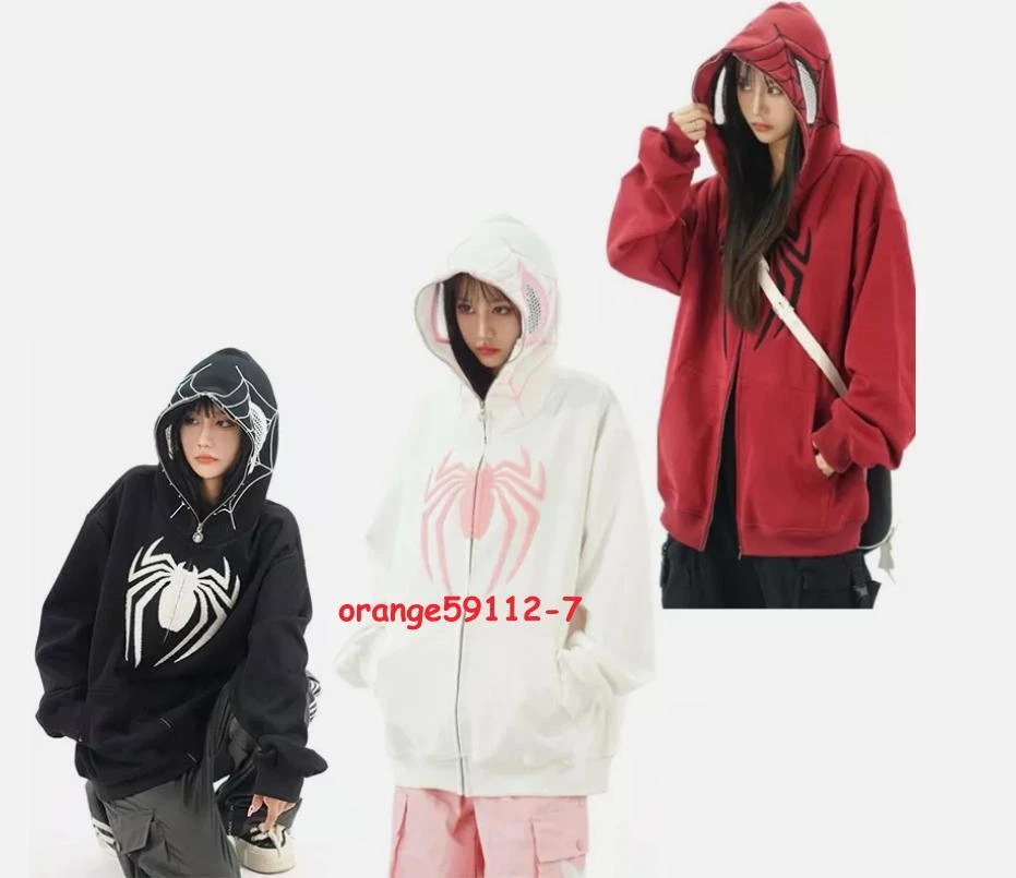 Spiderman Sudaderas con Capucha Abrigo Unisex Cremallera Completa Araña Sudadera con Capucha Chaqueta Sudadera Foto 4 de 4