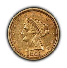 1853 G$2.50 Liberty Quarter Eagle - Luster - Z Zoro Graffiti - AU - G5022