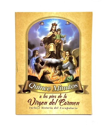 Quince Minutos A Los Pies De Virgen del Carmen Libro de Oraciones Spanish Book