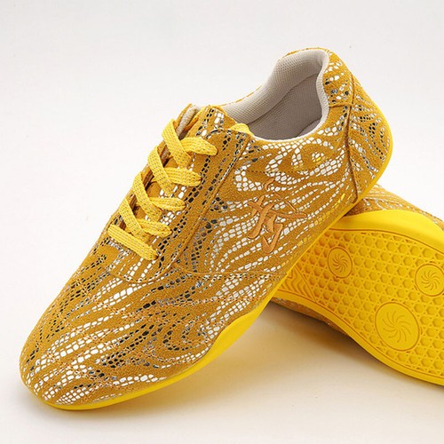 Leather Martial Arts Tai Chi Shoes Trainers Kung Fu Wingchun Sneakers 武 Pattern - Picture 6 of 18