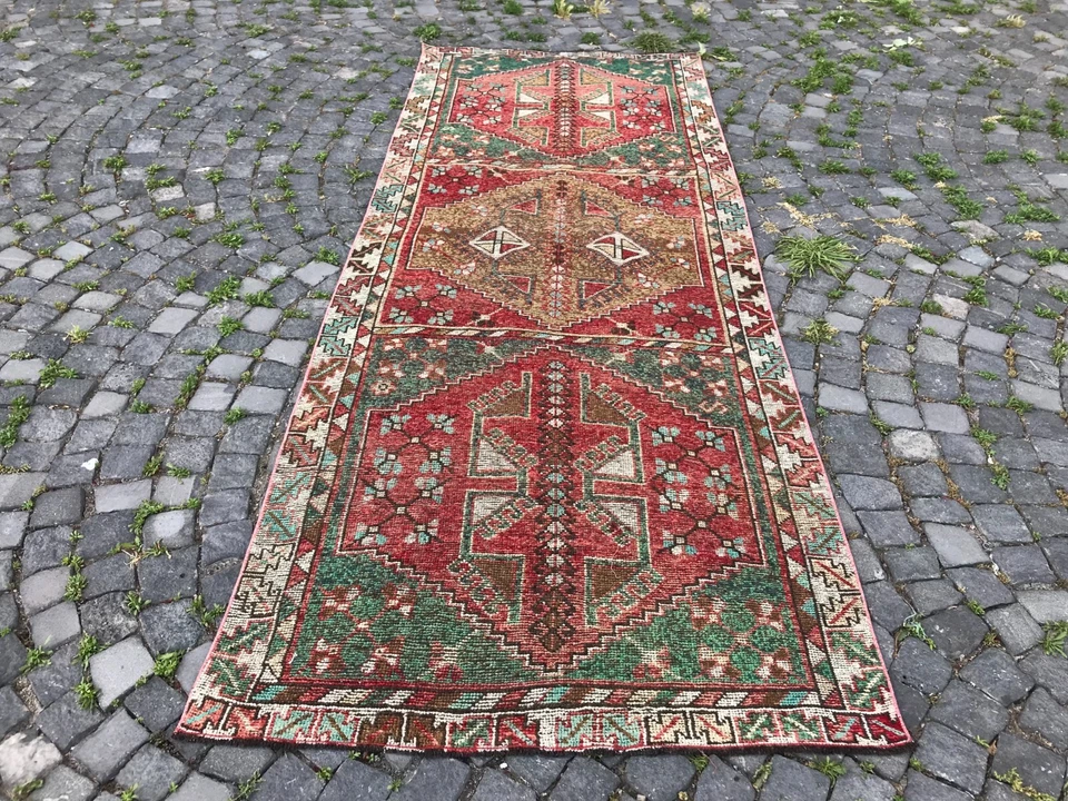 Alfombra antigua turca alfombra bohemia alfombra Oushak alfombra vintage alfombra de lana hecha a mano Foto 4 de 4