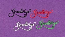 GREETINGS die cuts scrapbook cards