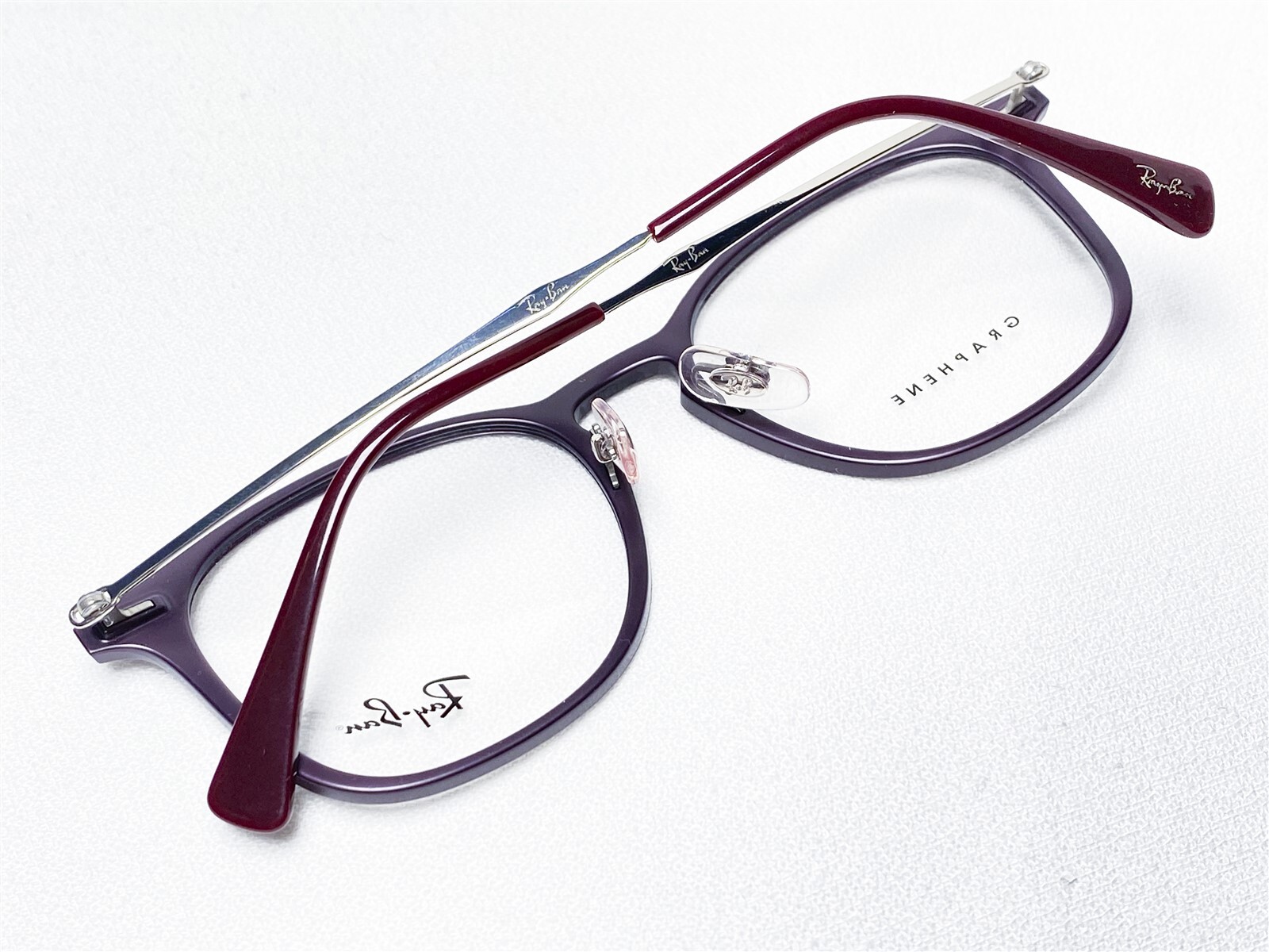 NEW Ray Ban Graphene RB8954 8031 Mens Violet Square Eyeglasses Frames ...