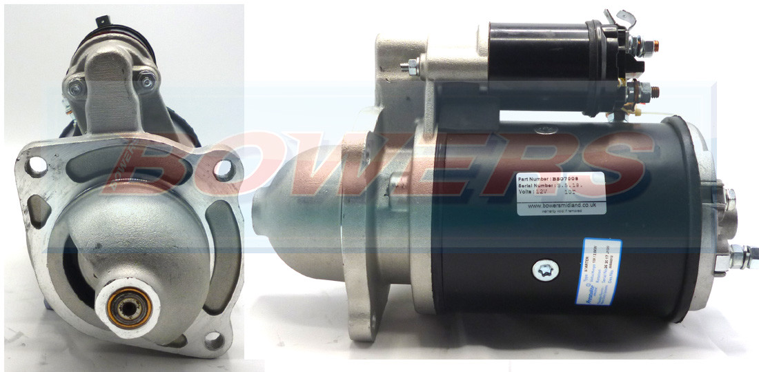 Starter Motor 12v 10T Tooth Drive C/W 2.8kW Lucas M127 Type Fits New Holland
