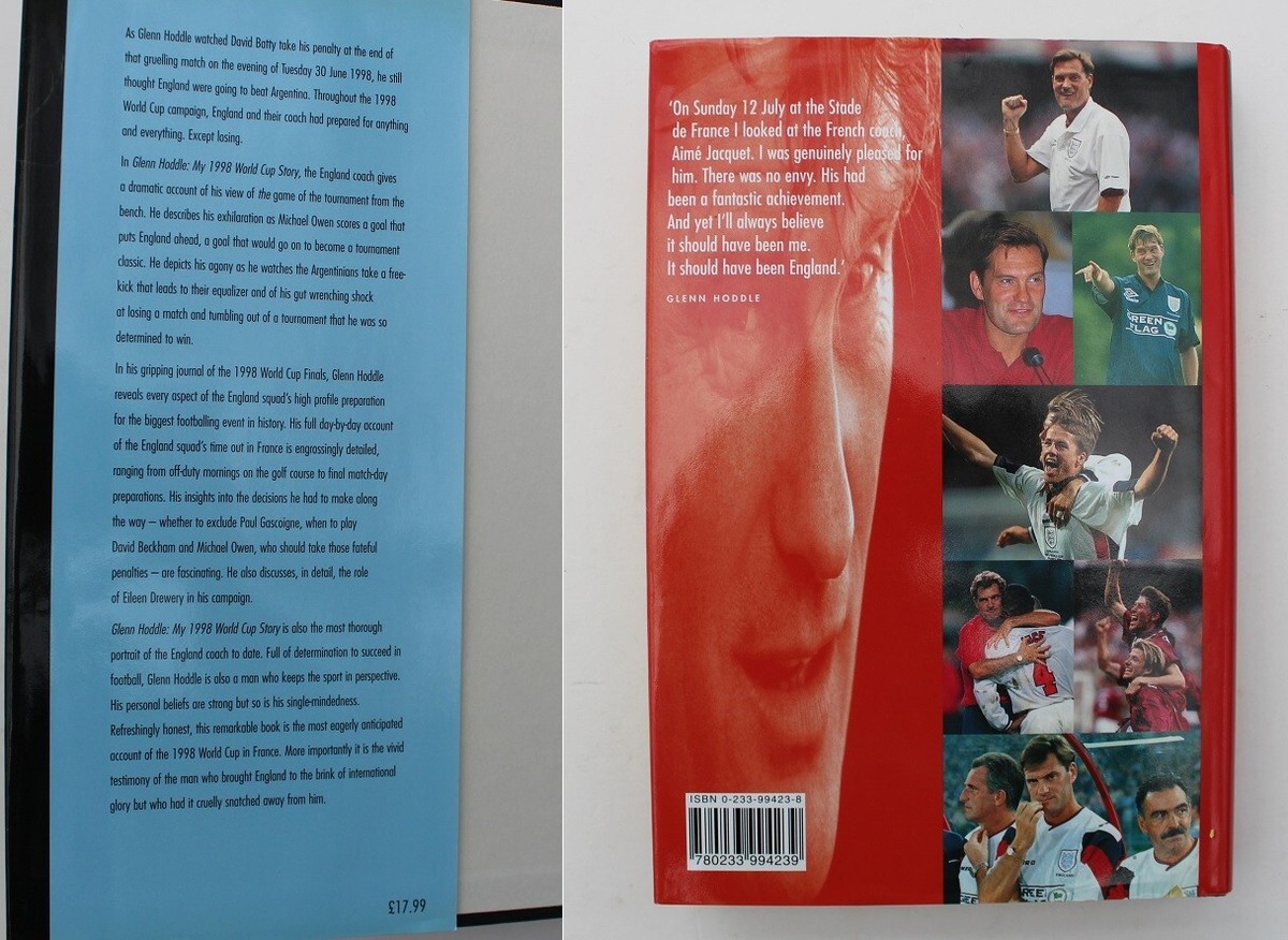 Glenn Hoddle My 1998 World Cup Story Signed England Autobiography