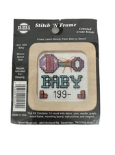 1455 Needle Magic NMI Counted Cross Stitch 'n Frame Baby New NIP