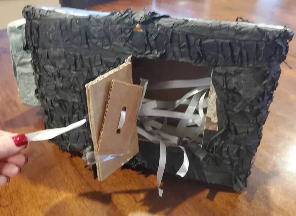 Construction Yellow Bulldozer Pinata for Kids Birthday Party: 16x11.5x8 In: EUC - Image 4 of 4