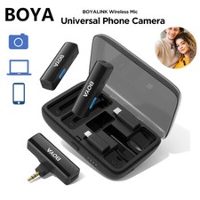 BOYA BOYALINK 328ft Wireless Lavalier Lapel Microphone Video Recording TX TX RX