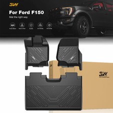 3w Floor Mats Liners For 2015-2024 Ford F-150f150 Lightning Super Crew Cab Tpe
