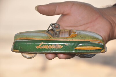Vintage Friction I - 13951 Lincoln Fine Litho Car Tin Toy, Japan
