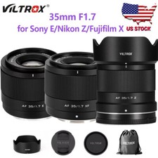 US Viltrox APS-C 35mm F1.7 Air Auto Focus Lens for Fuji X/Nikon Z/Sony E Mount