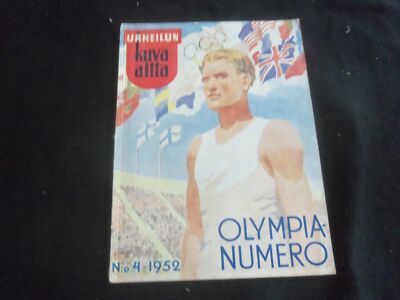 1952 URHEILUN KUVA-AITTA - OLYMPIA-NUMERO MAGAZINE-NO. 4- FINNISH TEXT - B 4077T
