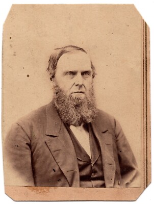 ANTIQUE CDV C. 1860s IOWA SENATOR JAMES HARLAN CLOSE FREIND OF ABRAHAM LINCOLN