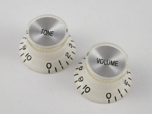 BELL REFLECTOR KNOBS Top Hat Mirror in 6 Colours for Gibson style guitars