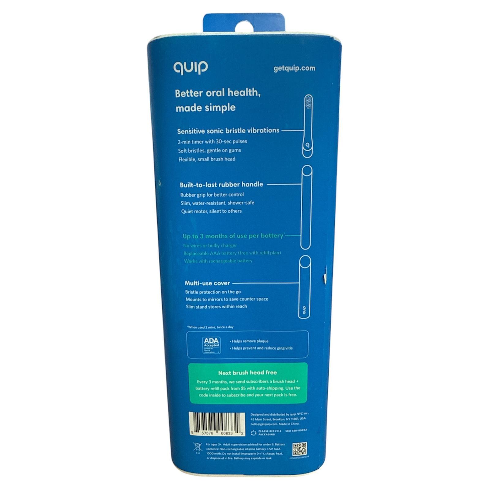 Quip Sonic Toothbrush for Kids Blue w/minor bx dmg