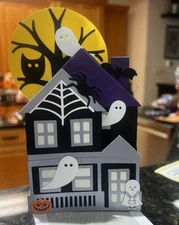 handmade Card Kit Stampin Up! Halloween Haunted House Ghosts Bat Box  Card