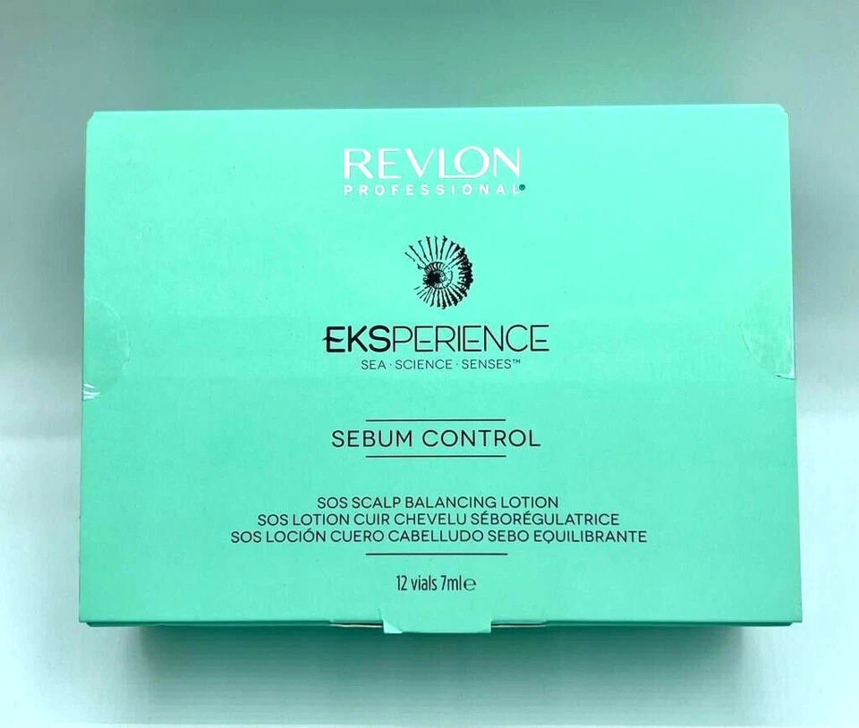Ampollas de loción equilibradora de cuero cabelludo Revlon Eksperience Sebum Control Sos 12 x 7 ml