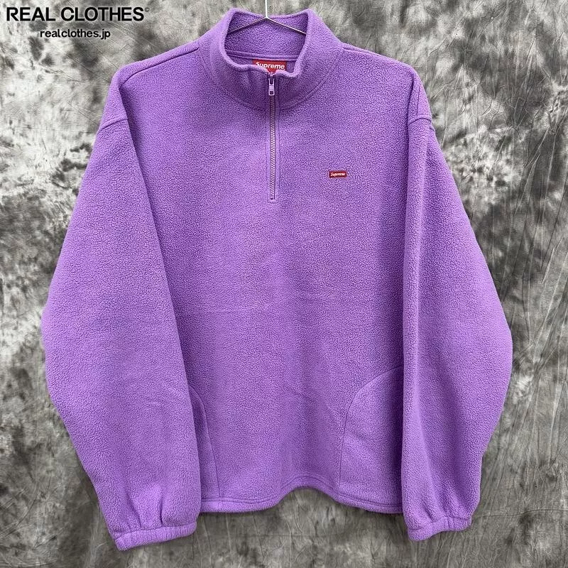 Veste pull demi zip polaire violet Supreme 19AW Polartec taille XL polyester