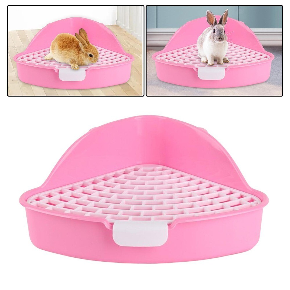 Litter Tray Bunny Cage Bedding Triangle Rabbit Litter Tray