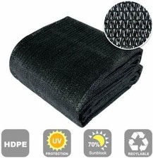 70 UV Sunblock Shade Cloth Plant Cover Garden Greenhouse Canopy 10ft Black