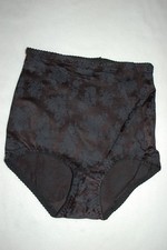 Womens Shapewear Panties HIGH WAIST BRIEF Black Roses TUMMY CONTROL Size M L XL