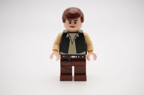 LEGO&reg; Sar Wars Minifigure - Han Solo - Light Nougat, Black Vest 10188 8038