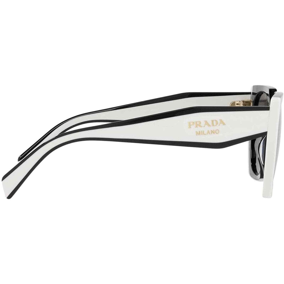 Prada Cateye PR 15WS 09Q550 Black White Grey Women  display picture 2