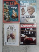 4 rare Pope John Paul 2 magazine special Time, People, Newsweek, Special