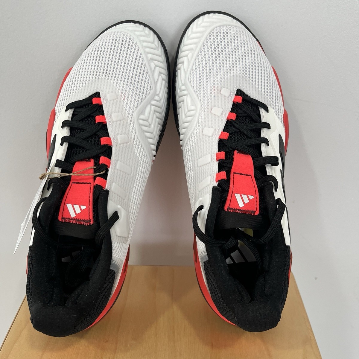 adidas Barricade 13 White Black Lucid Red Men Tennis Sports  display picture 2
