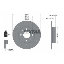 2x Bremsscheibe hinten für Abarth 500-595-695 500C-595C-695C | 26202805