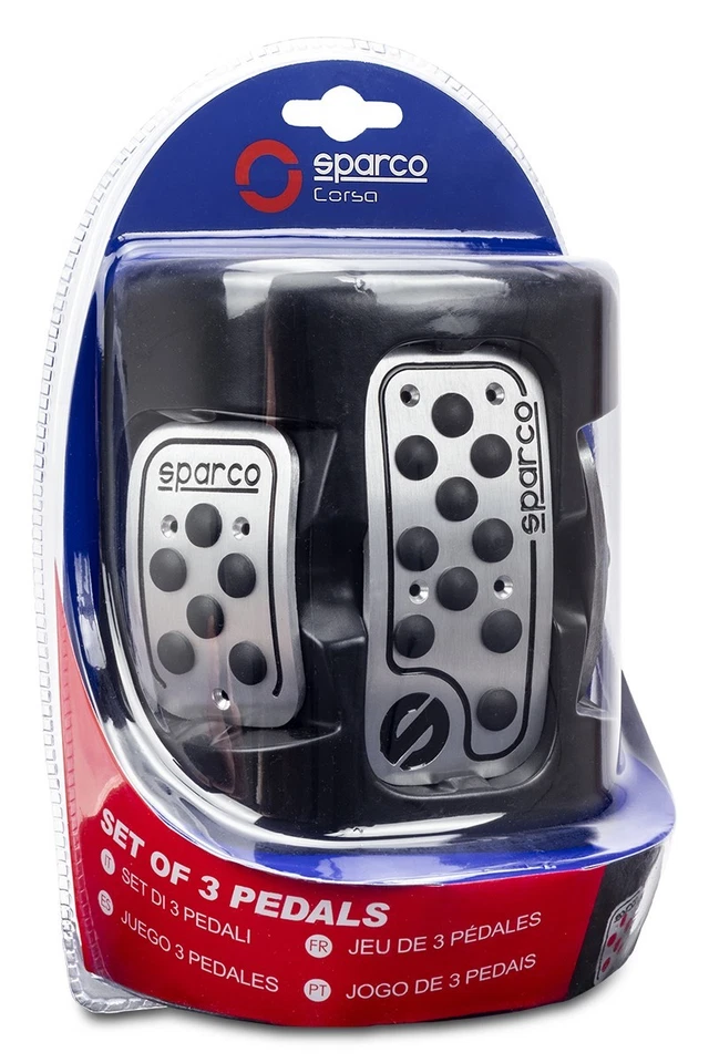 SPARCO Pedalbelagsatz SPC0406BK Aluminium Gummi Blisterpack - Bild 3 von 4