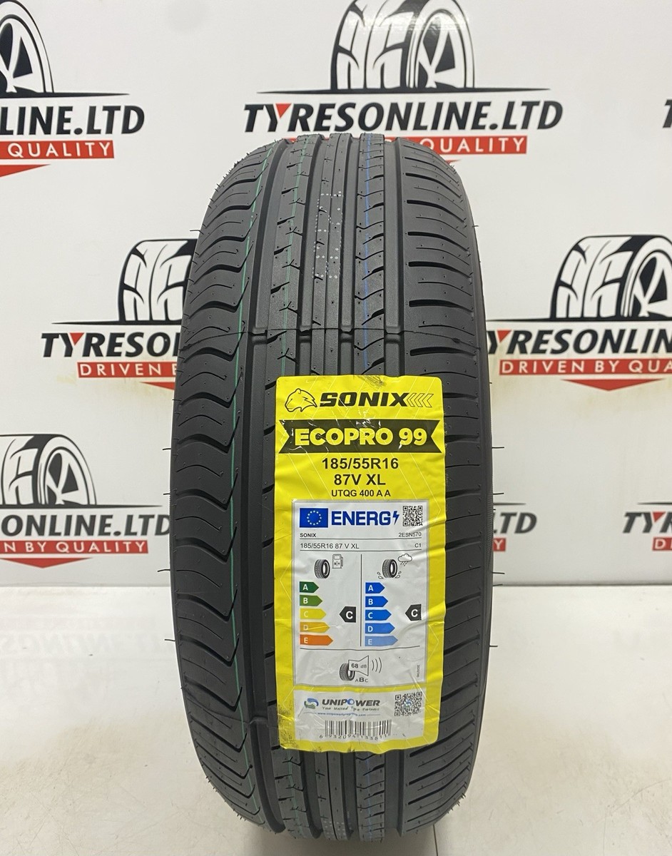 2 X 185 55 16 SONIX 185/55R16 87V XL BRAND NEW PERFORMANCE M+S