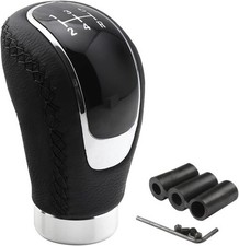 5 Speed Shift Knob Weihted Manual Gear Shifter Knobs Leather G Color Black