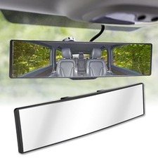 Rear View Mirror, Universal 11.4 Inch Interior Clip On Panoramic Convex White