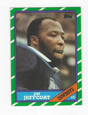 1986 TOPPSN JIM JEFFCOAT #134 DALLAS COWBOYS
