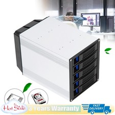 HDD Enclosure Hot Swap Cage 5-Bay 3 x 5.25" Drive Bays 5x SATA 3.5"/2.5"Sas HDD