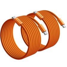 LISEN USB C to C Cable, 240W PS/2 C C Cable Fast 10FT 10FT, Orange