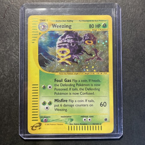 Pokémon TCG Holo Ultra Rare Weezing Expedition Base Set 32/165 MP
