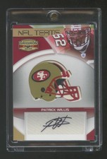 2007 DONRUSS GRIDIRON GEAR  PATRICK WILLIS RC AUTOGRAPH 49ERS HELMET #ED /30 HOF