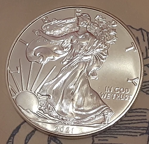 1oz 2021 *American Silver Eagle* Coin  *HERALDIC* -- TYPE 1 -- BU