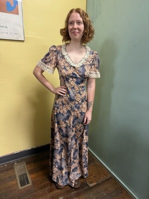 chinese dress ladies Floral Goddess 70s Maxi Dress, M main image 0