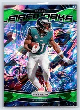 2024 Panini Prizm A.J. Brown Fireworks Green Ice Prizm