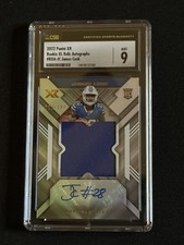2022 PANINI XR- JAMES COOK ROOKIE PATCH AUTO #’d / 199 BUFFALO BILLS RPA CSG 9