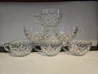 Set of 6 Waterford Anchor Hocking Waffle Clear Depression Coffee or Punch Cups