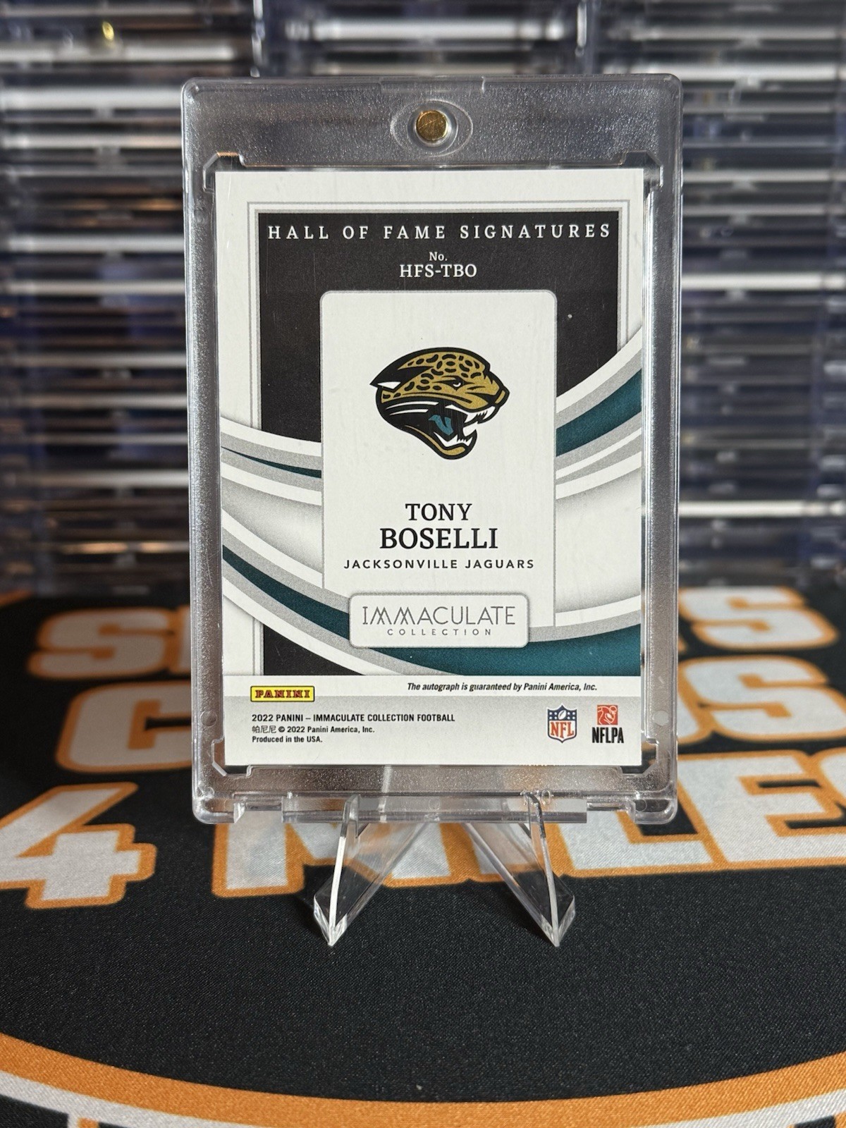 Tony Boselli 2022 Immaculate Football Hall of Fame Signatures On Card Auto /49 view 4