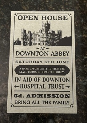  Downton Abbey Original Production Prop - Flyer Of Highclere Castle Season 6 E6 