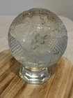 Waterford Crystal Globe World Map Octagonal Base Vintage – READ DESCRIPTION