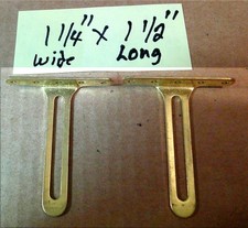 Brass Adjustable Slot Car Body Mounting Brackets 1 1/4" X 1 1/2" Kal Kar NOS