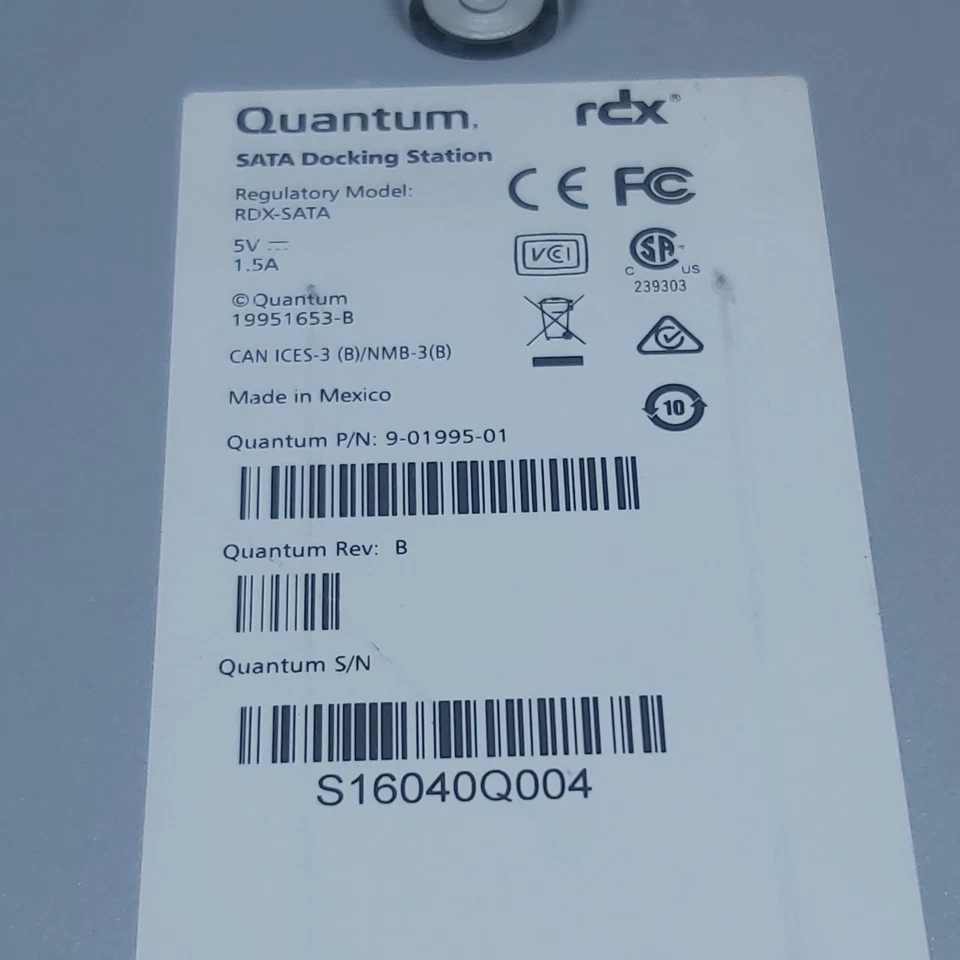 Quantum RDX SATA Removable Hard Drive Internal Docking Station, Supported: RDX 1 - Image 2 of 4