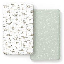 Stretch Ultra Soft Jersey Knit Fitted Crib Sheets Set 2 Pack Fit All Standard...